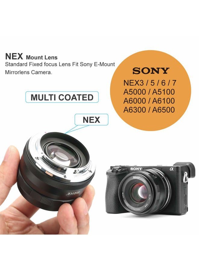 Meike عدسة واسعة الزاوية بفتحة كبيرة 35 مم F1.4-16 تركيز يدوي لعدسات APS-C للكاميرات المرآة من سوني - Image 5